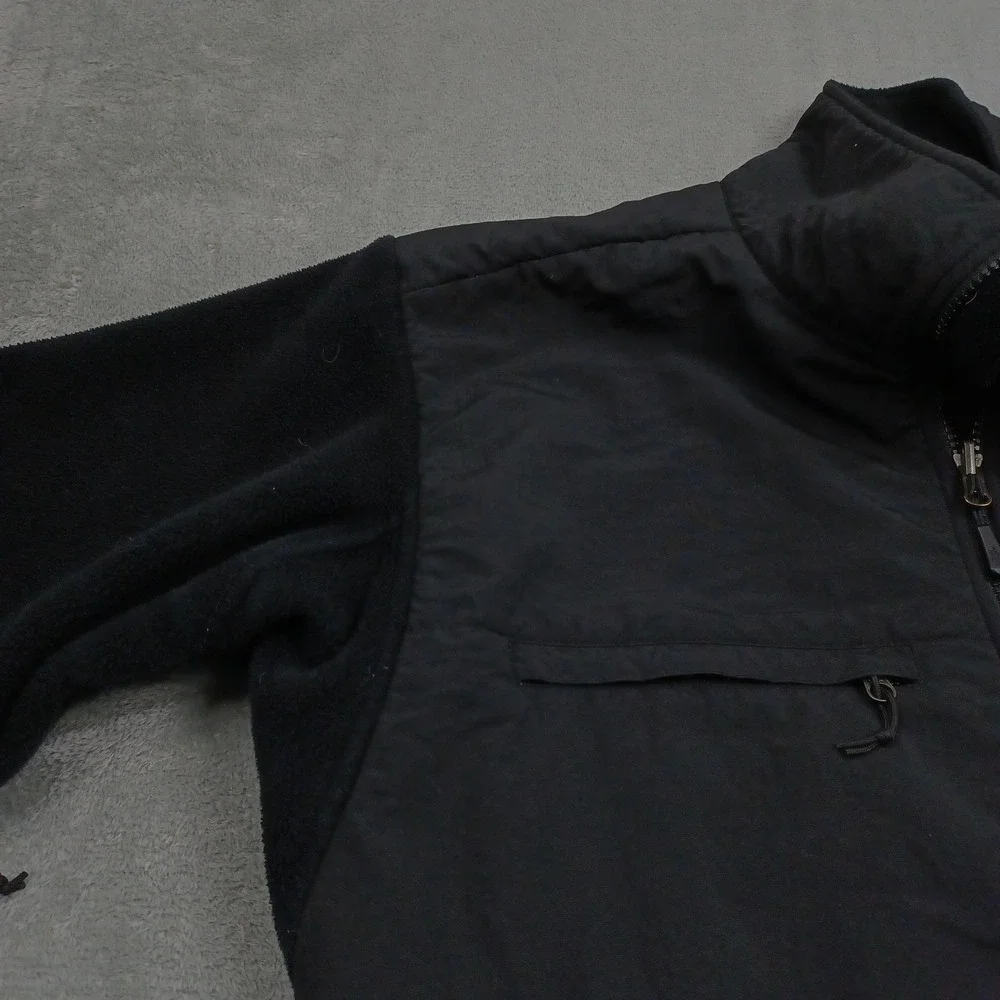 North Face Jacket Mens Large Black Fleece Outdoor Casual Full Zip Pockets